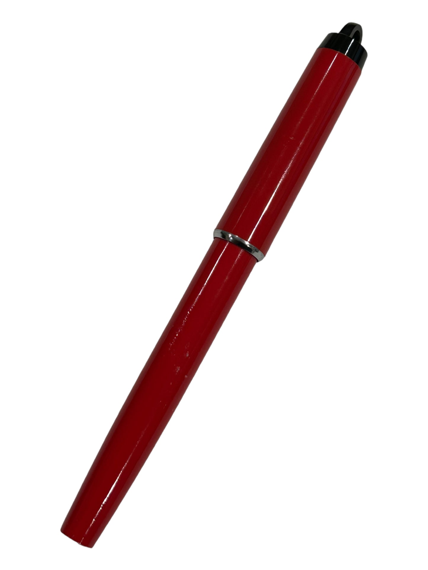 Parker - Vintage "Big Red" Women's Ball Pen with ribbon lanyard - Red Cap and Barrel