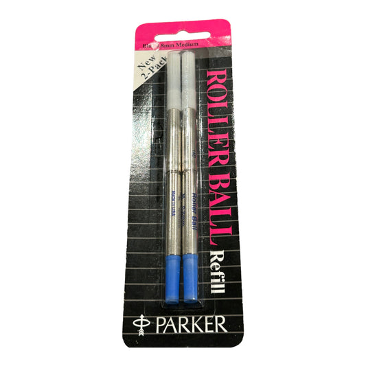 Parker Rollerball Refills - 2 pack - Blue - Vintage 1991