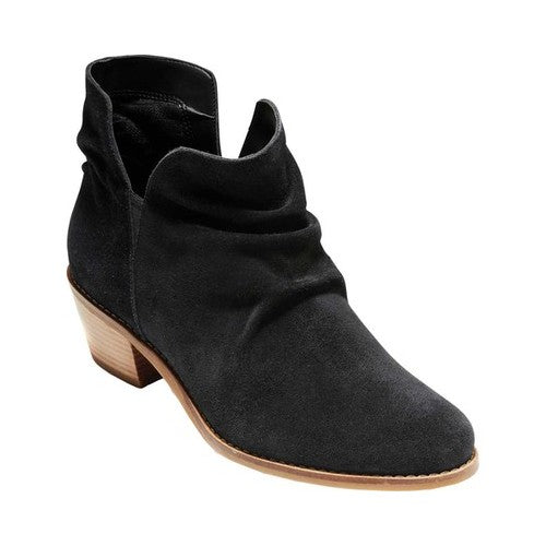 Cole Haan Womens Alayna Ankle Boots Suede Slouchy - Black Suede SIZE 6.5