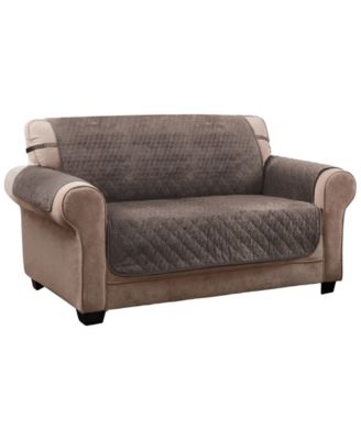 P/Kaufmann Home Prism Secure Fit Loveseat Furn Saddle Loveseat Slipcover