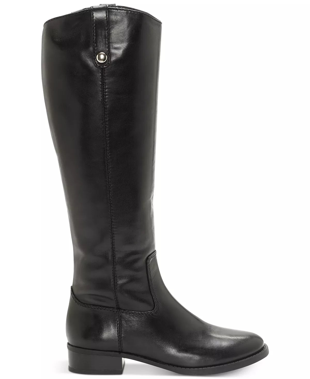 INC International Concepts Womens Fawne Riding Boots Black Leather